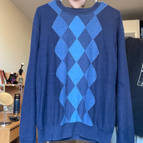 Preppy Academia Checkered Sweater, size Large, good condition - Picture 1 of 6